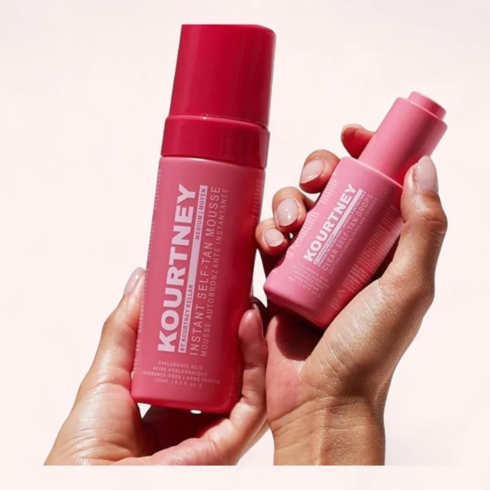 KOURTNEY by Kourtney Kellar Self Tan Mousse & Drops Bundle NWT Hydrating Glow